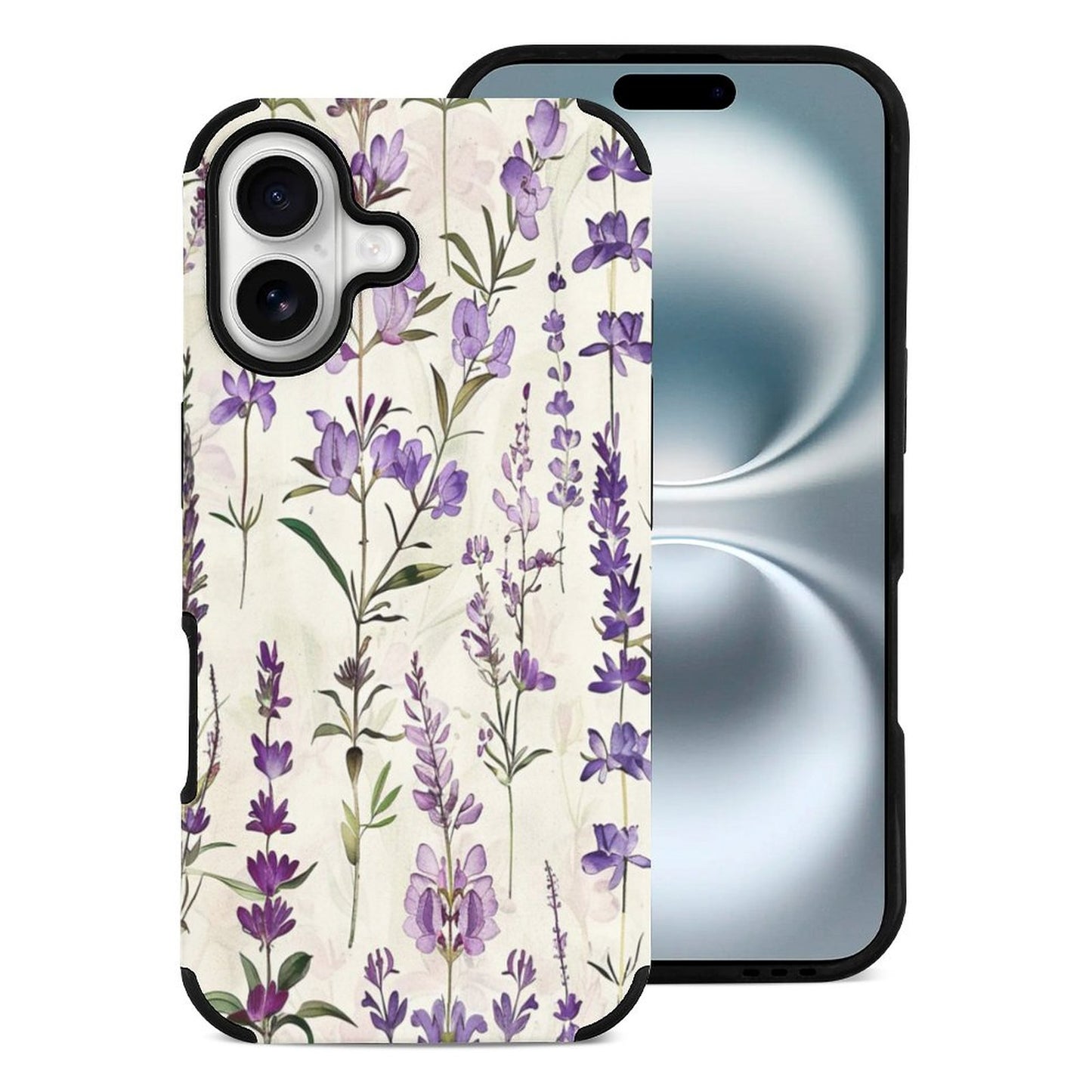 Lavender Flowers Microfiber iPhone Case for iPhone 16 Series