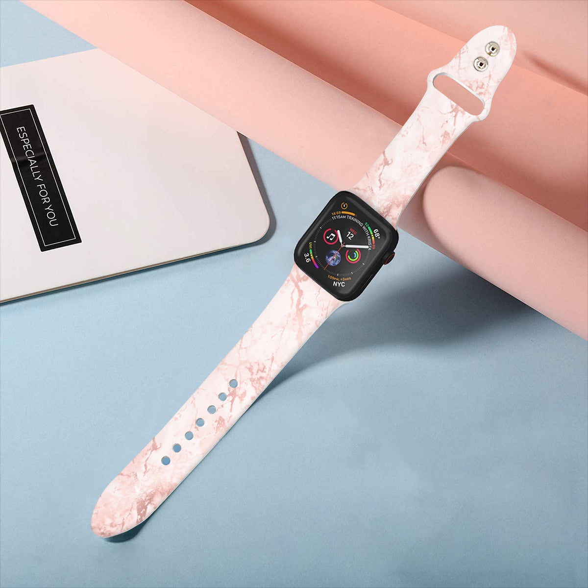 Delicate Blush Pink Double Buckle Strap