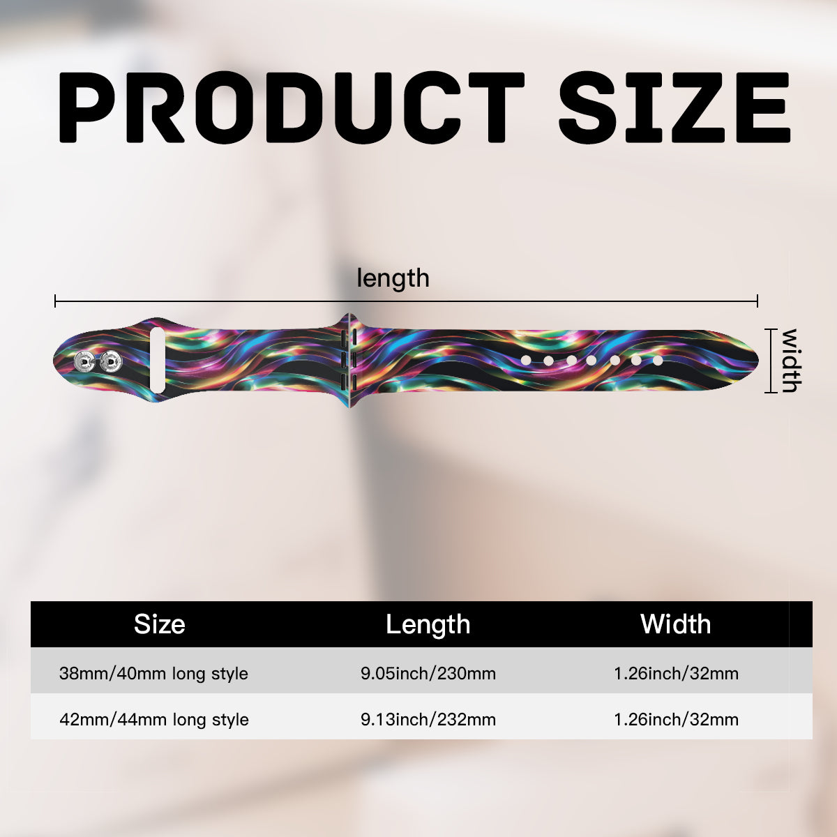 Neon Shimmers Double Buckle Strap