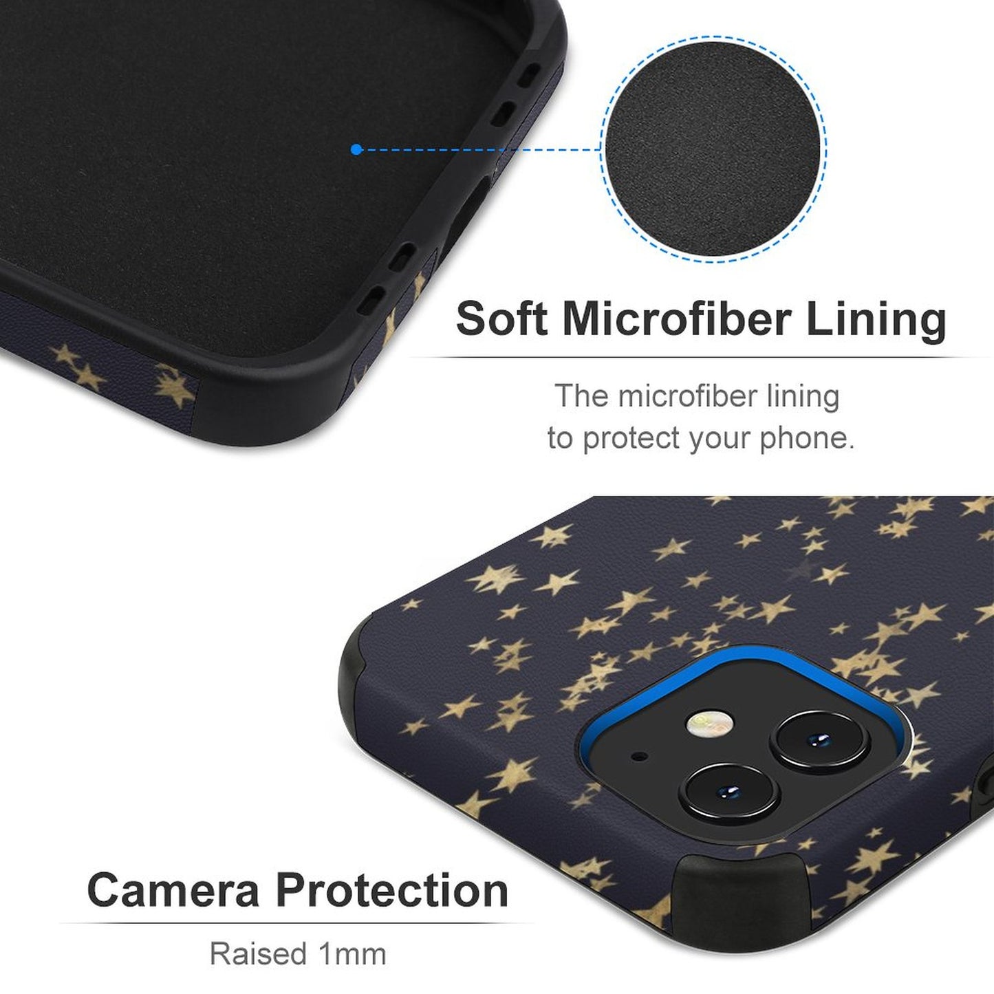 Microfiber Custom Phone Cases for iPhone 12