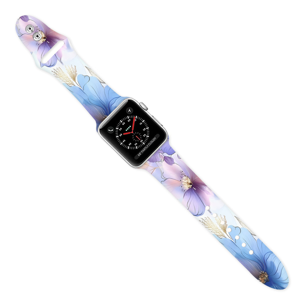 Pinks and Blues Floral Double Buckle Strap
