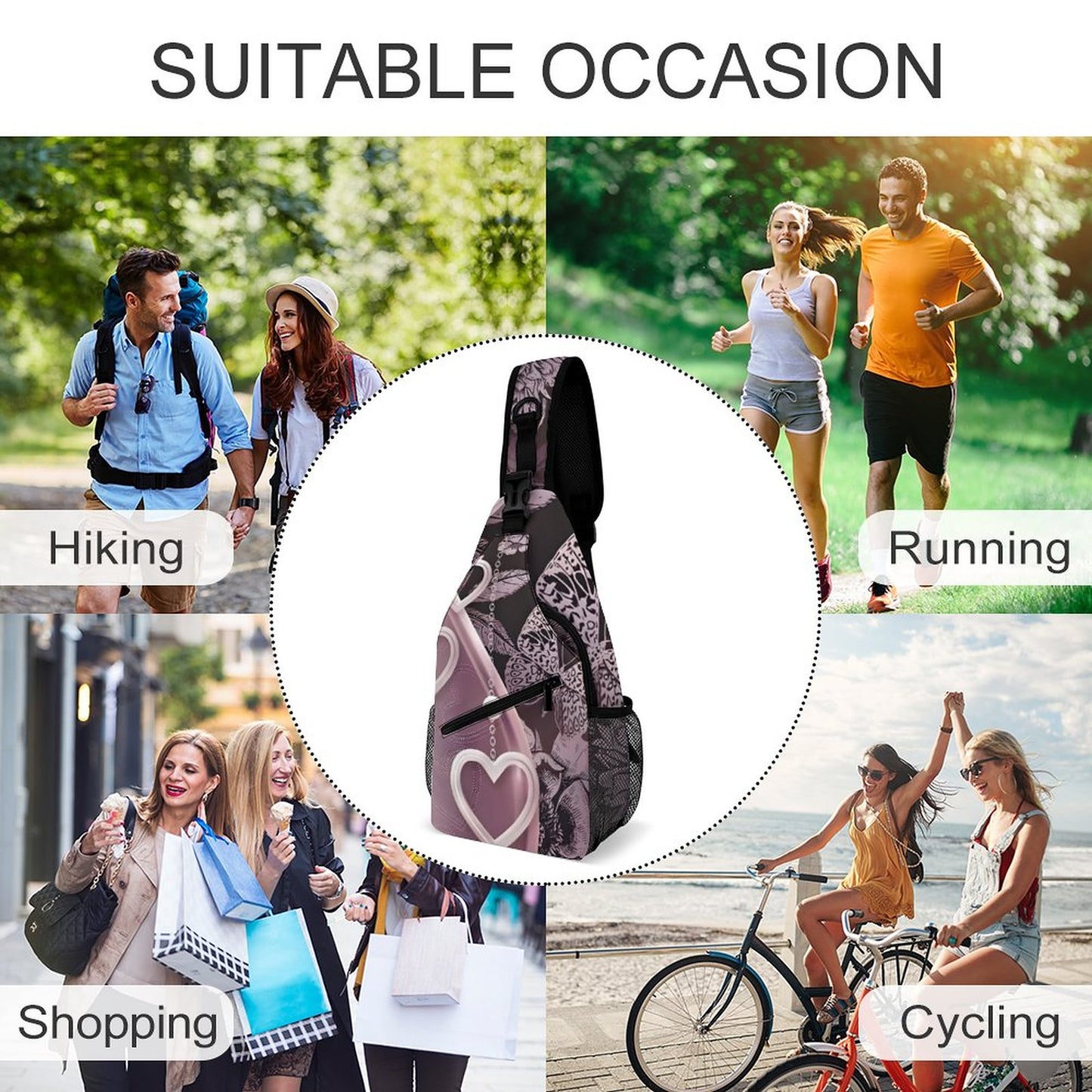 Butterfly and Heart Unique Sling Bags