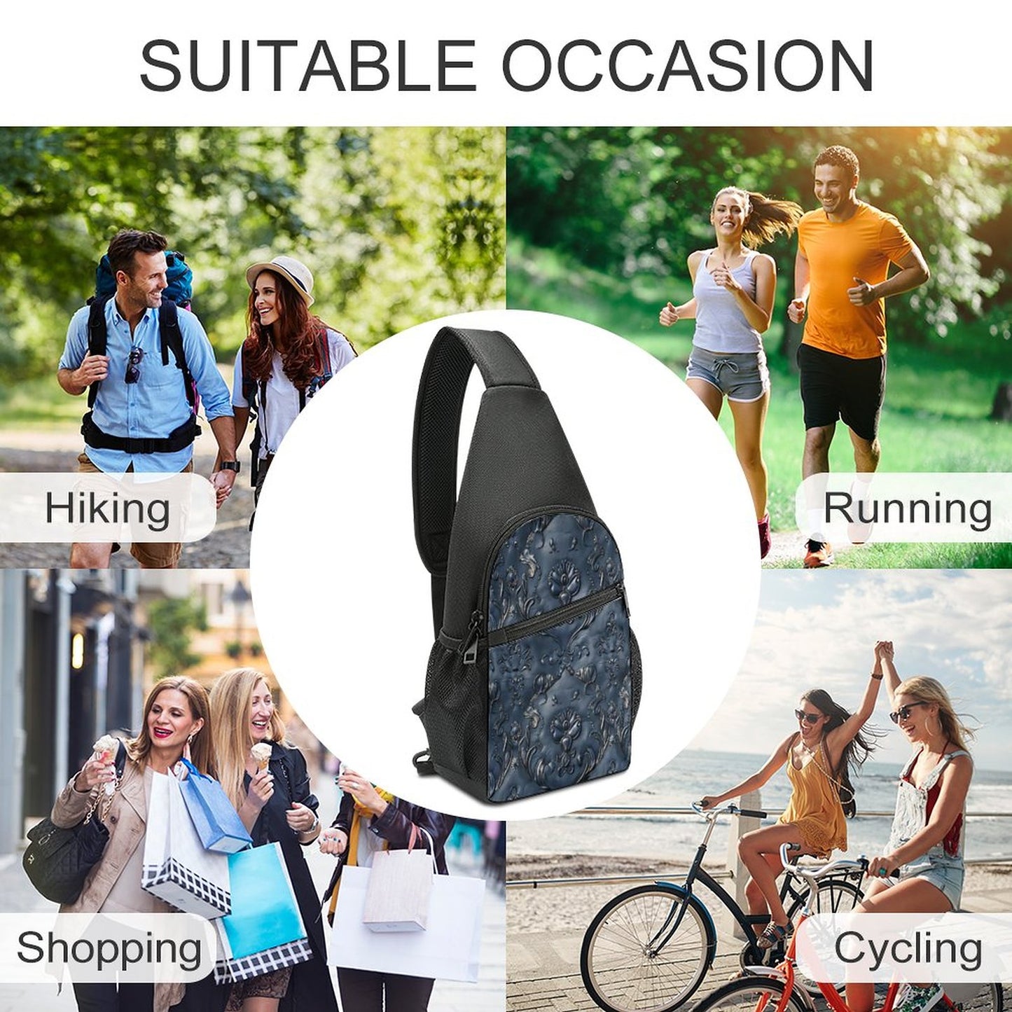 Black Sling Bags with Single Shoulder