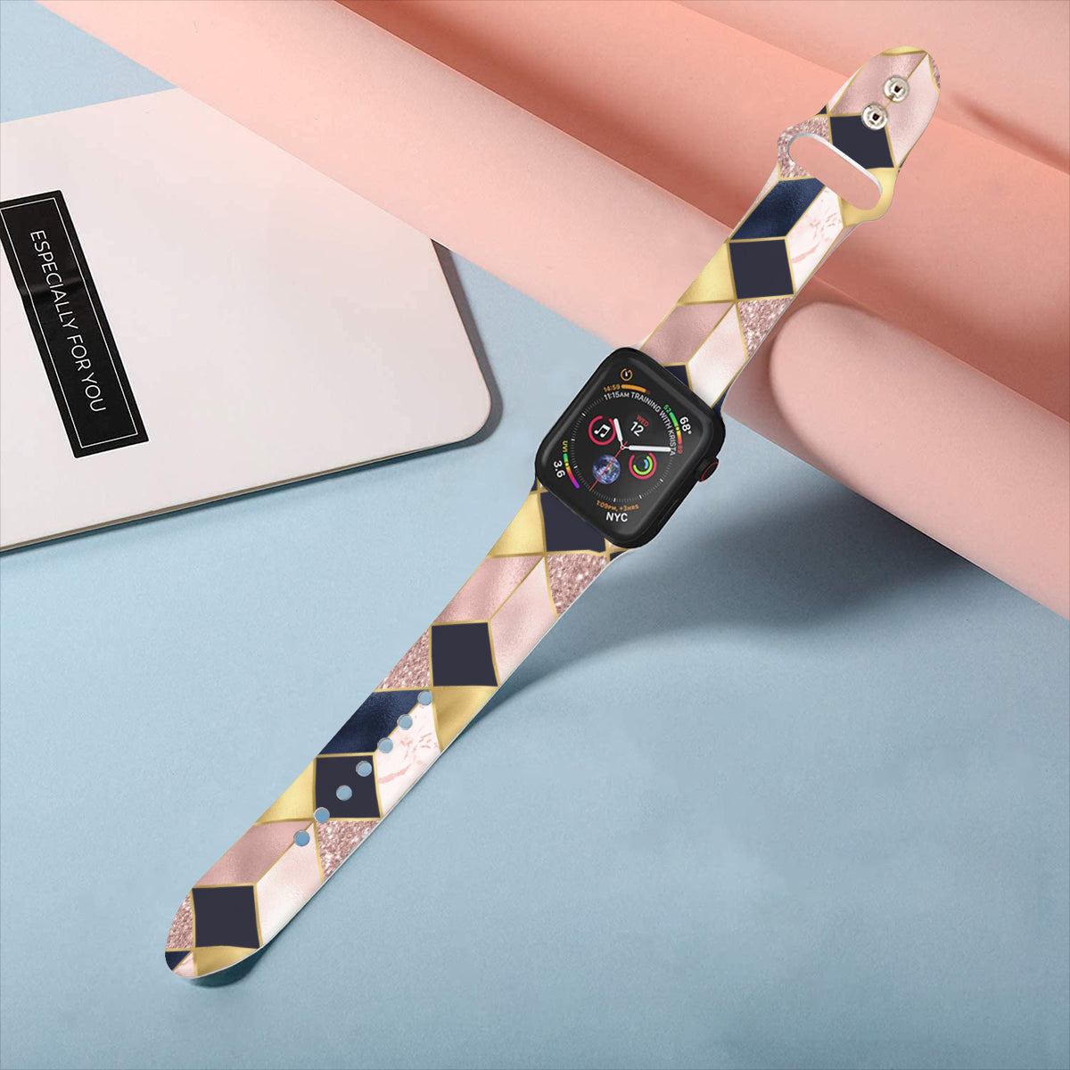 Delicate Blush Double Buckle Strap