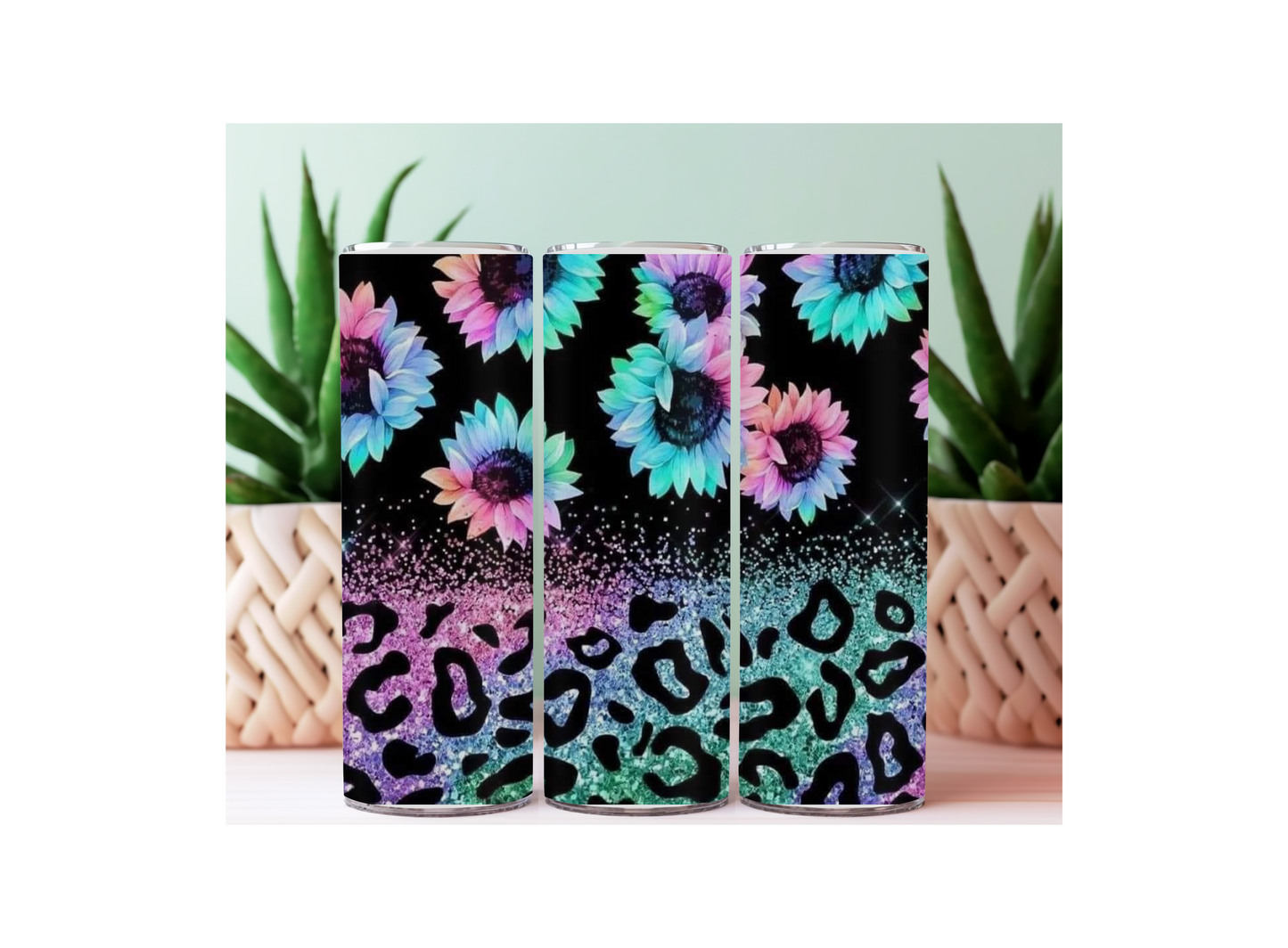 Leppard Print with Daisies