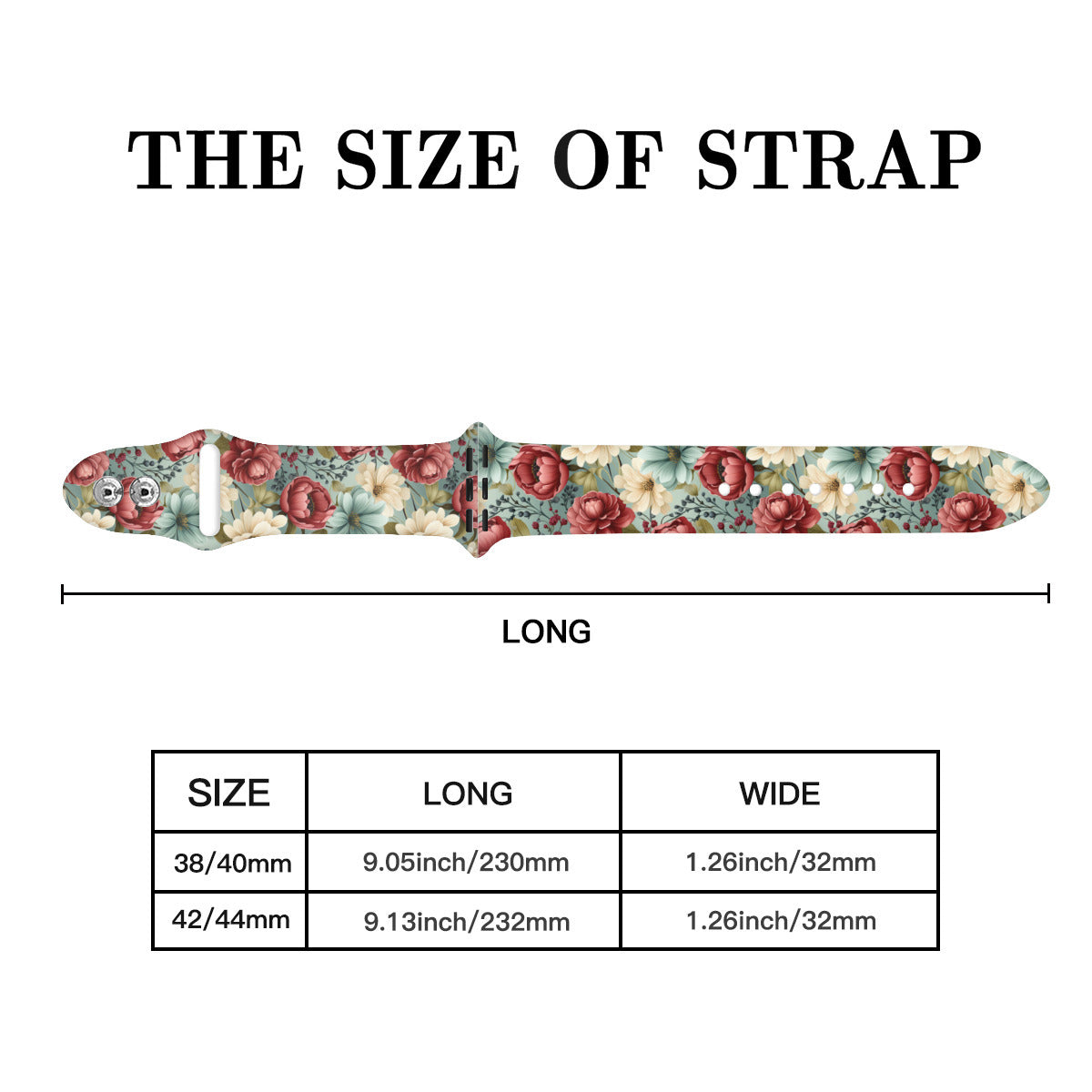 Floral Double Buckle Strap