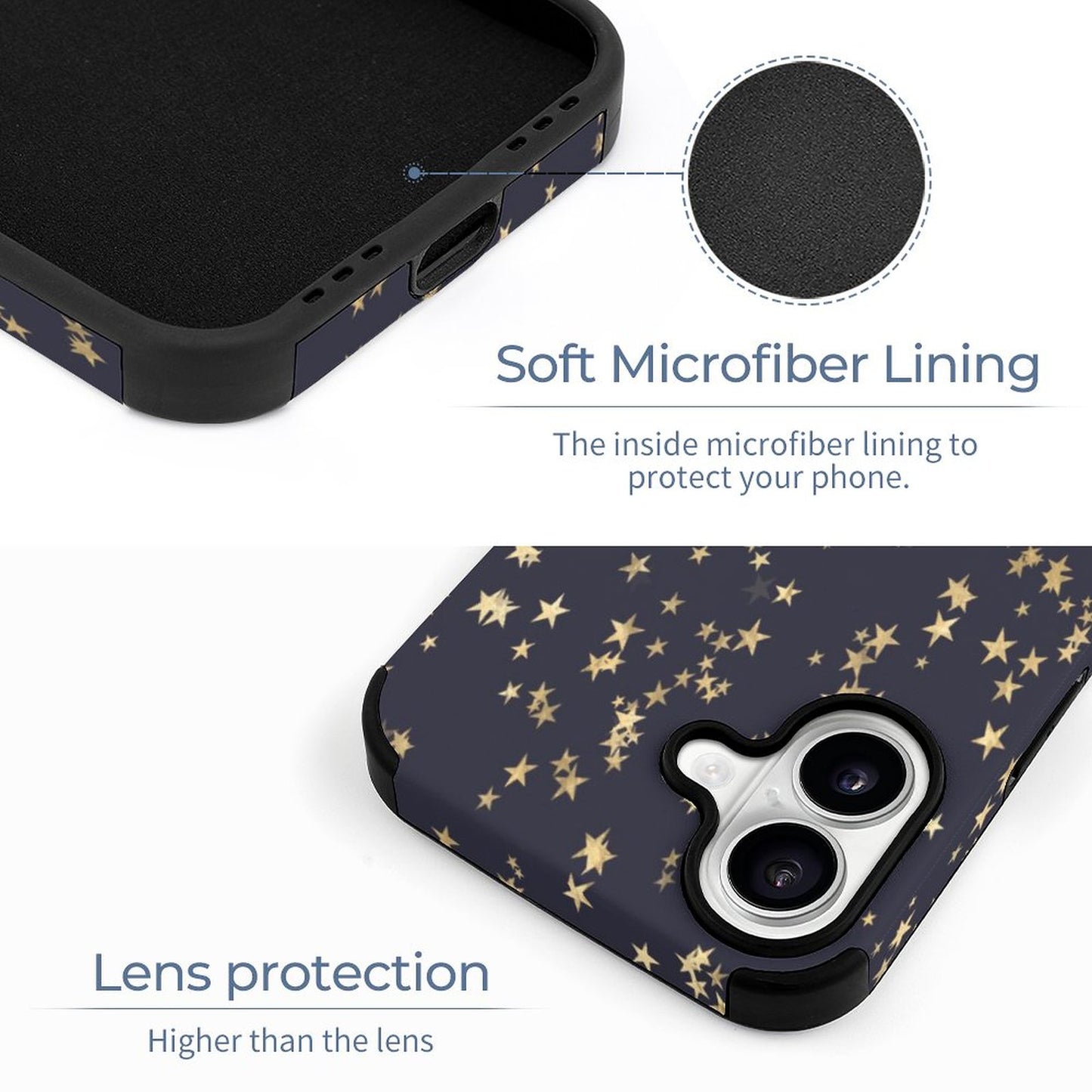 Starry Night Microfiber iPhone Case for iPhone 16 Series