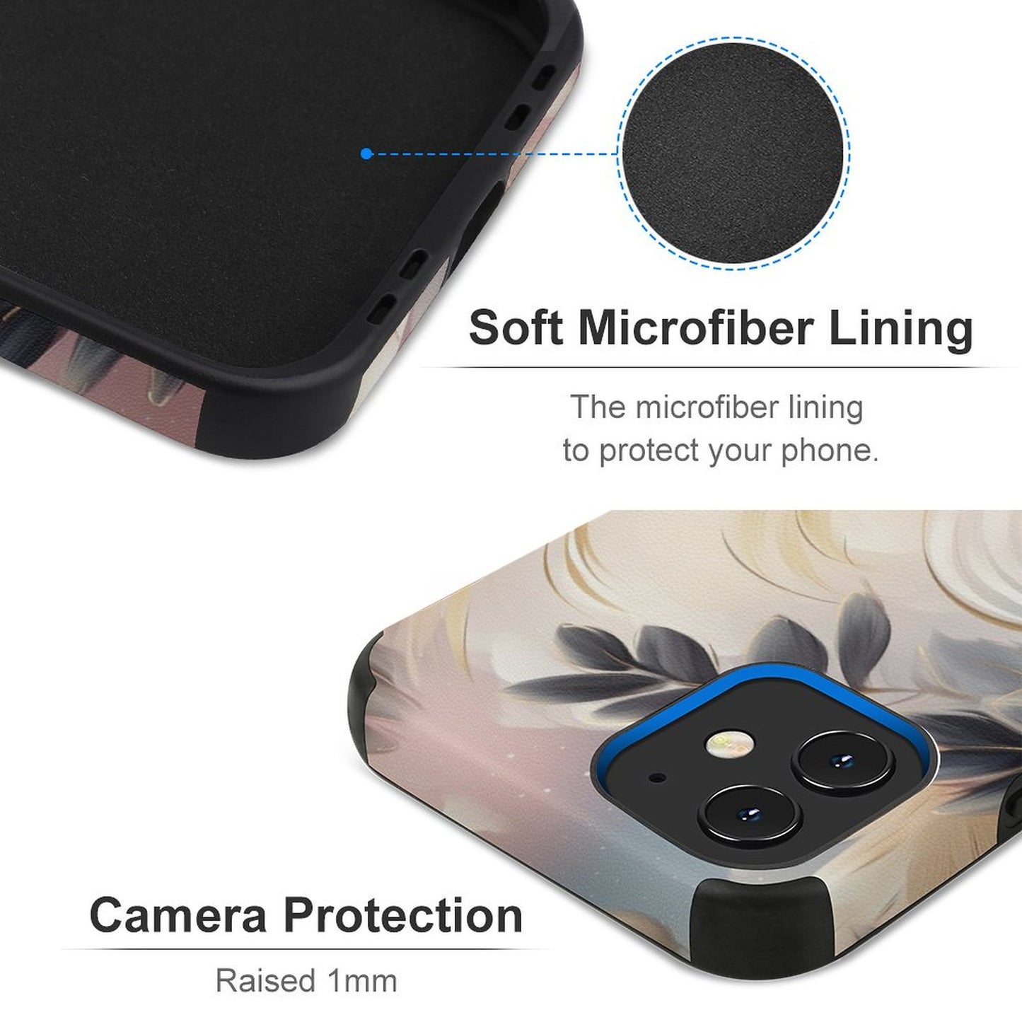 Microfiber Custom Phone Cases for iPhone 12