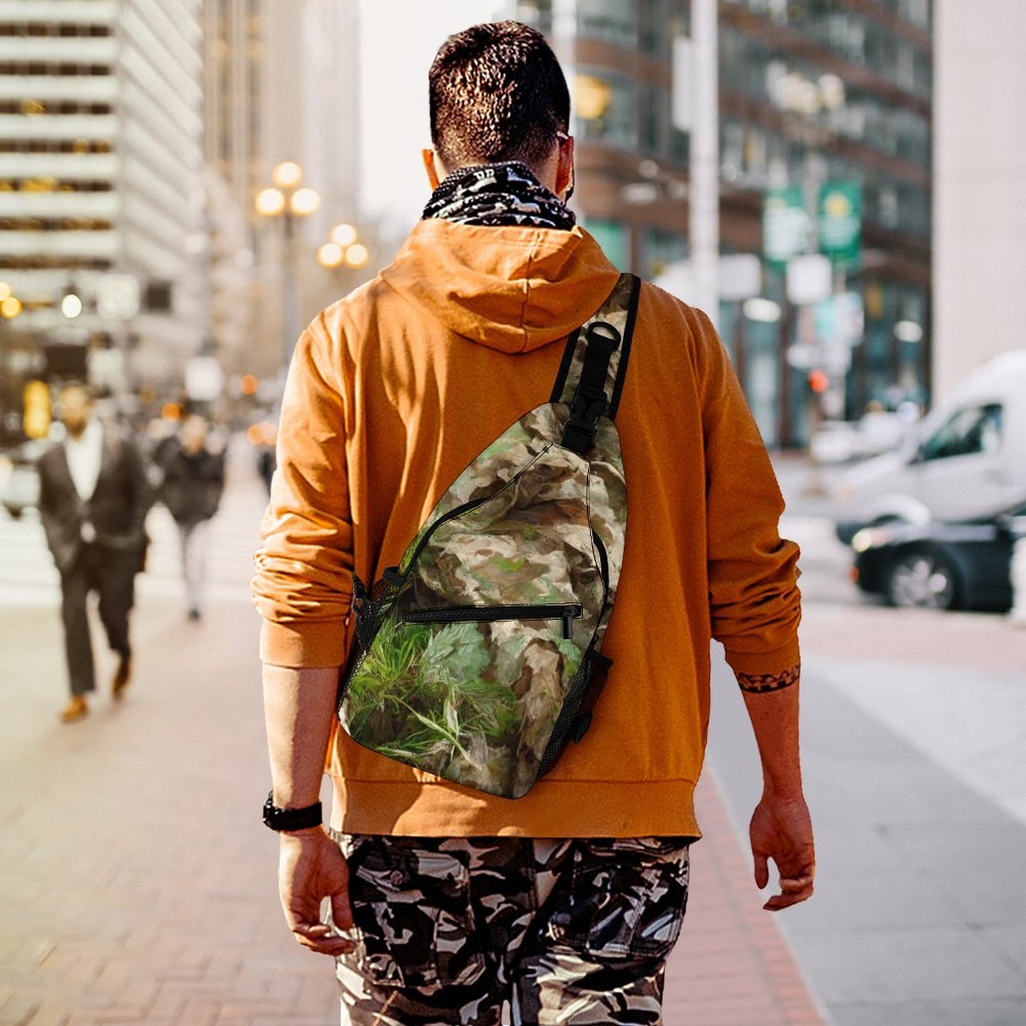 Green Camo Sling Bag