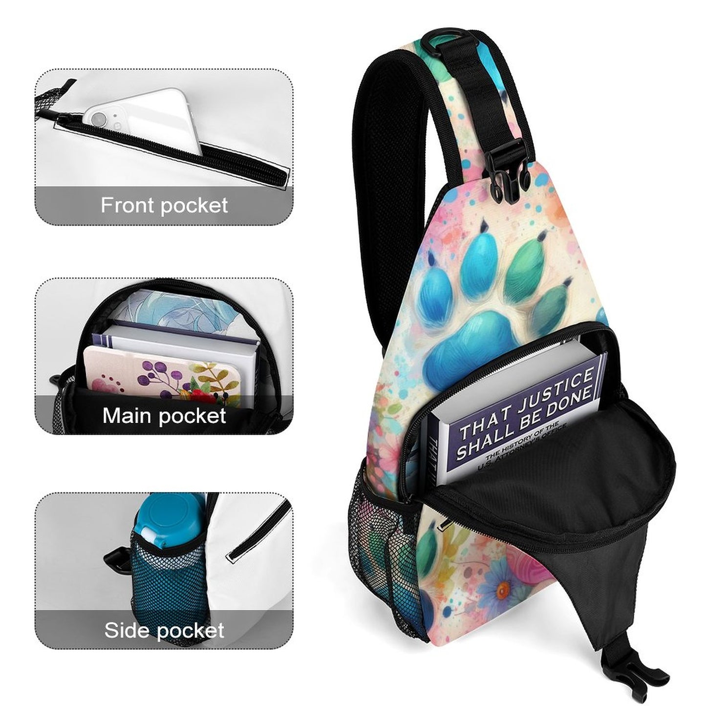 Paw Print Sling Bag