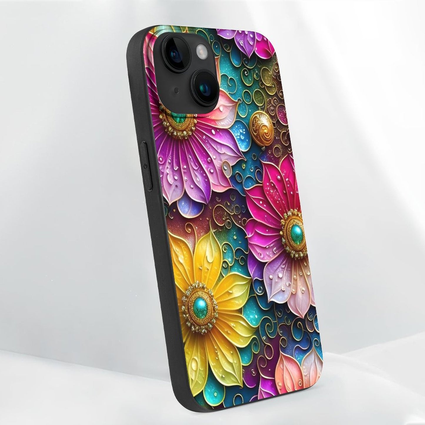Flowers of Pinks and Yellows Apple iPhone Case for iPhone 15 Series