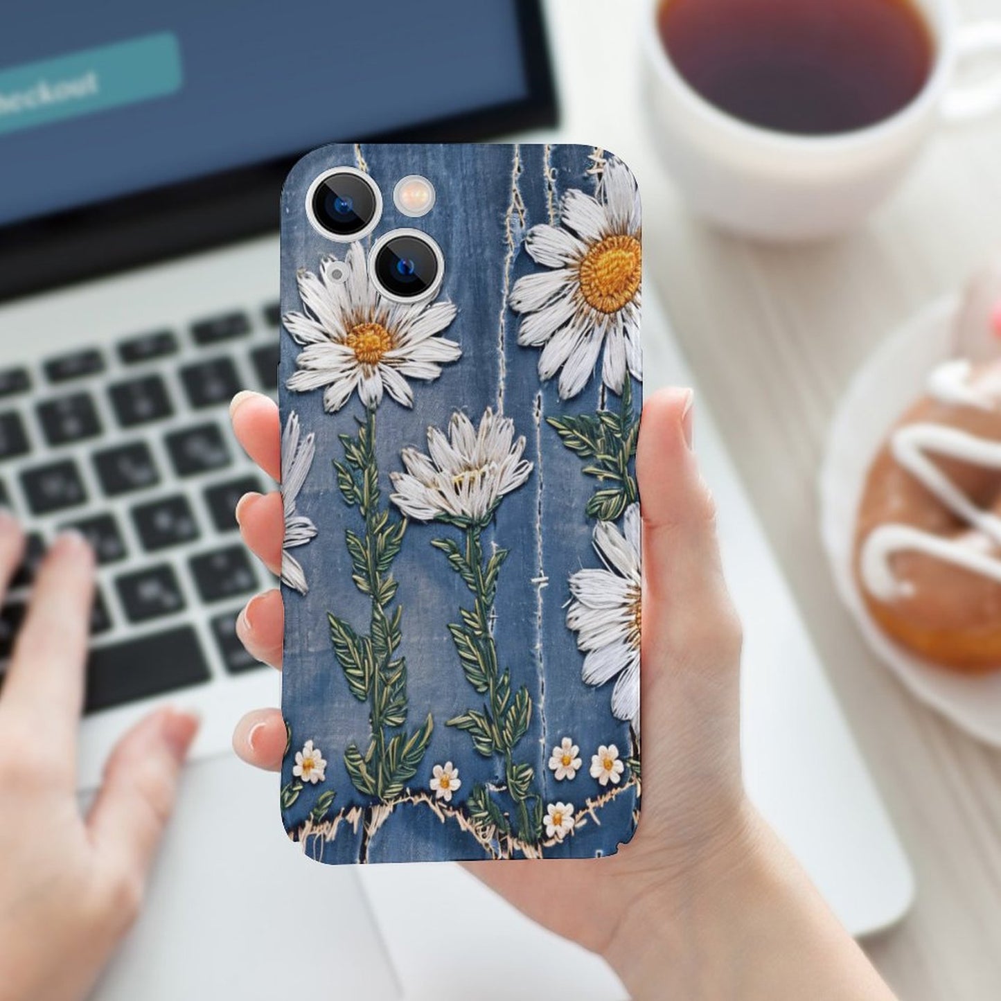 Denim and Daisies Apple Case for iPhone 14 Series