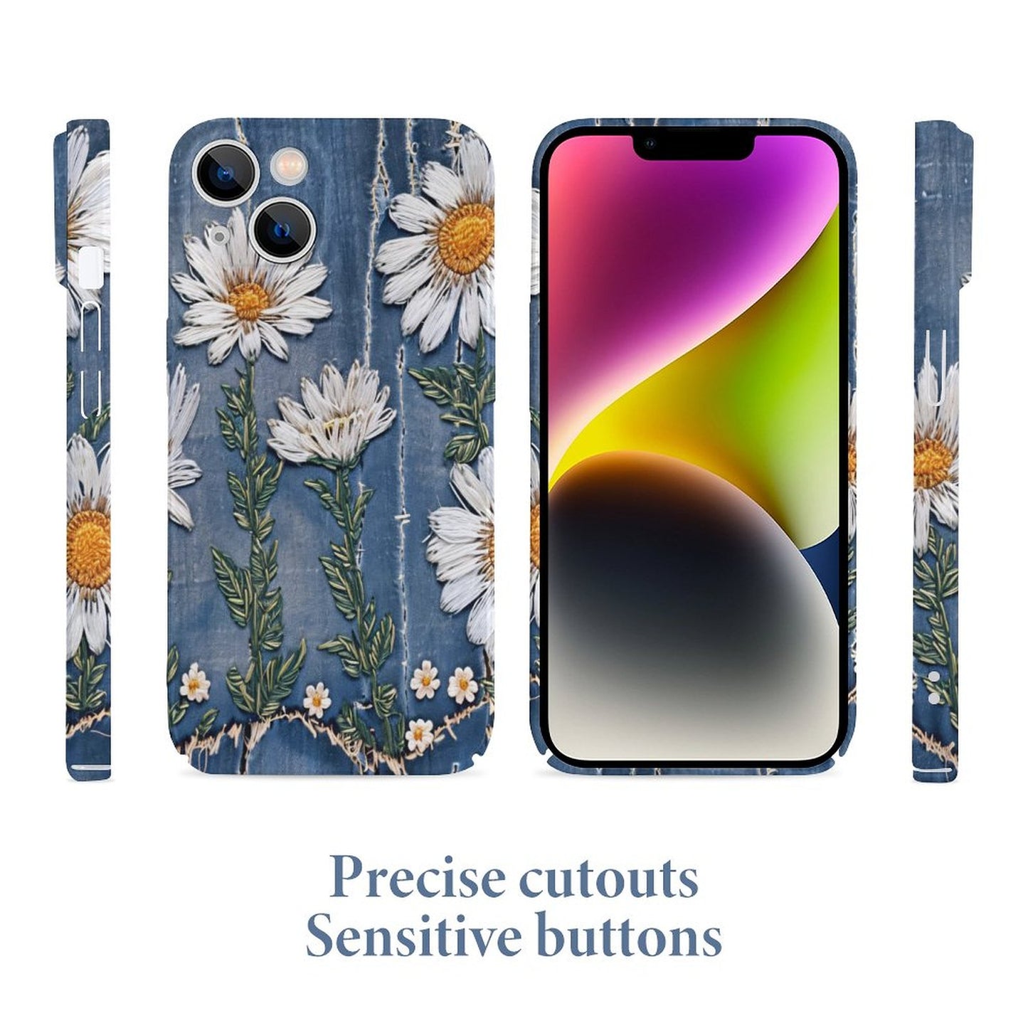 Denim and Daisies Apple Case for iPhone 14 Series