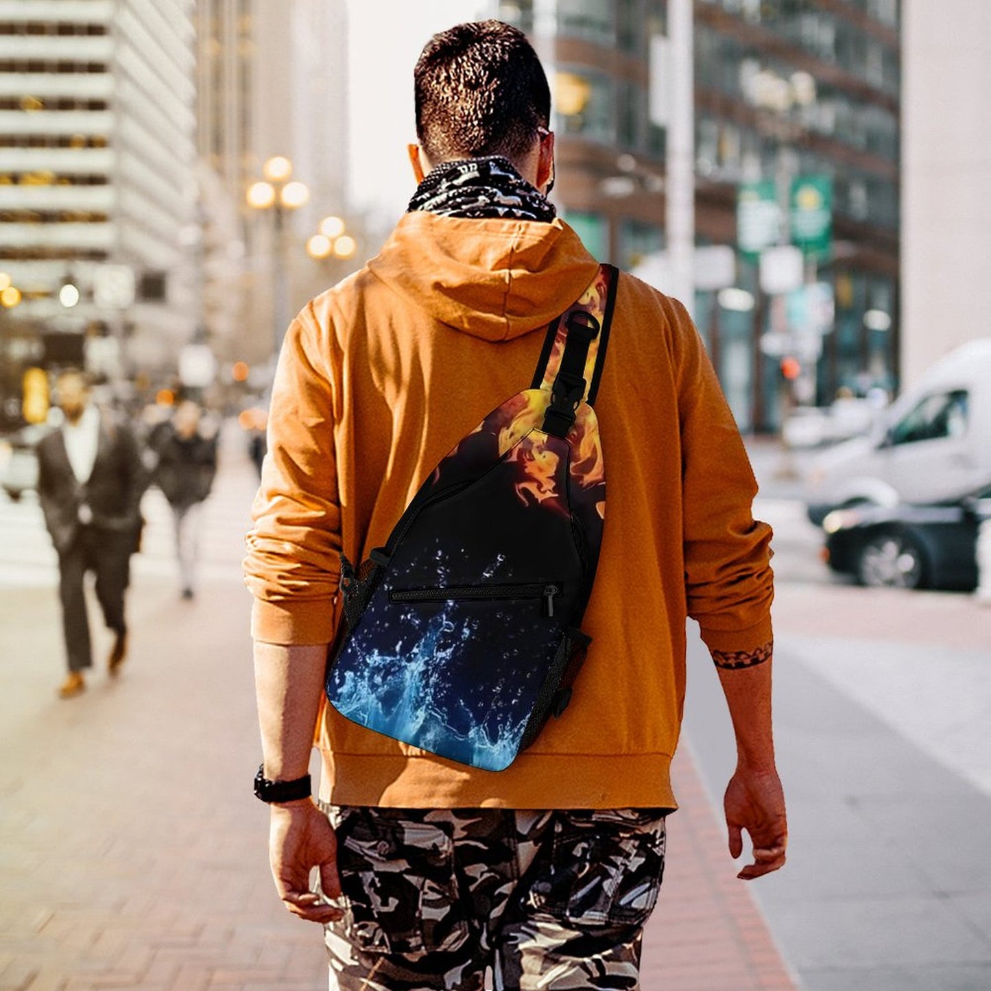 Fire and Water Unique Sling Bags