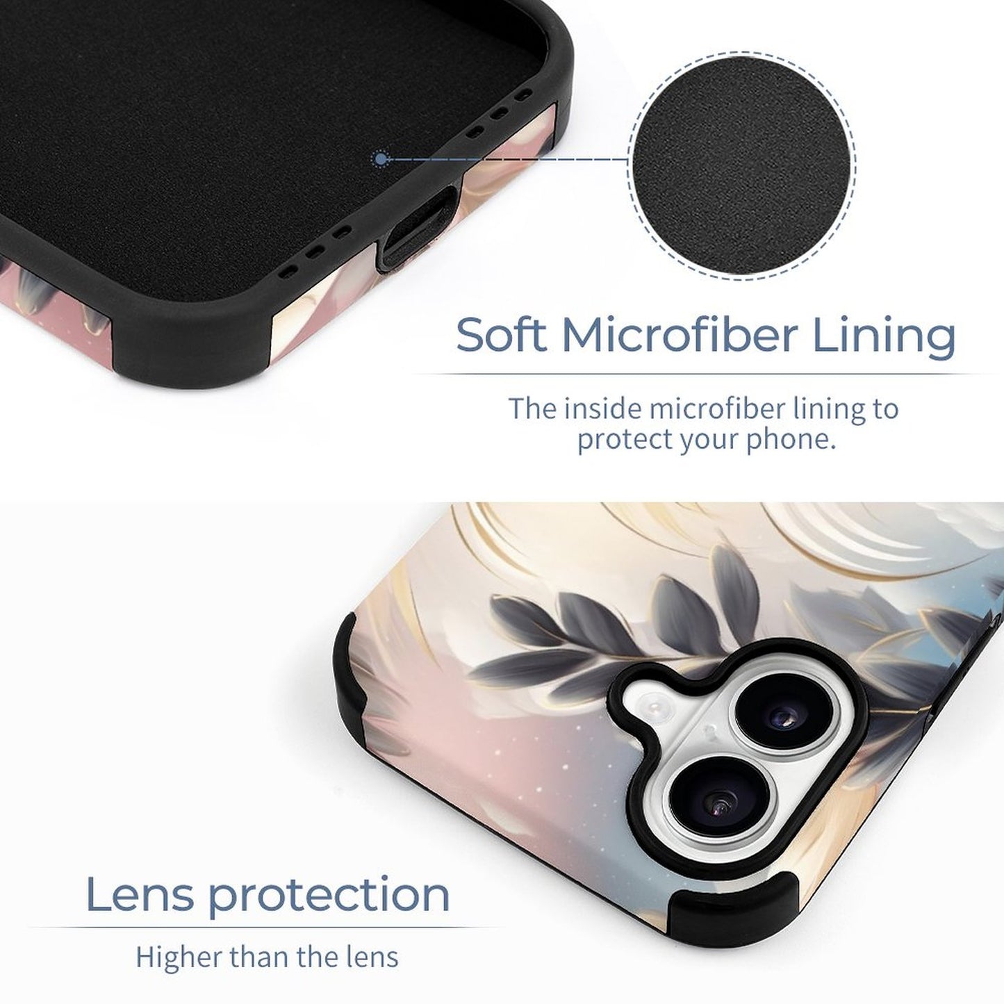 Dreamy Clouds Microfiber iPhone Case for iPhone 16 Series