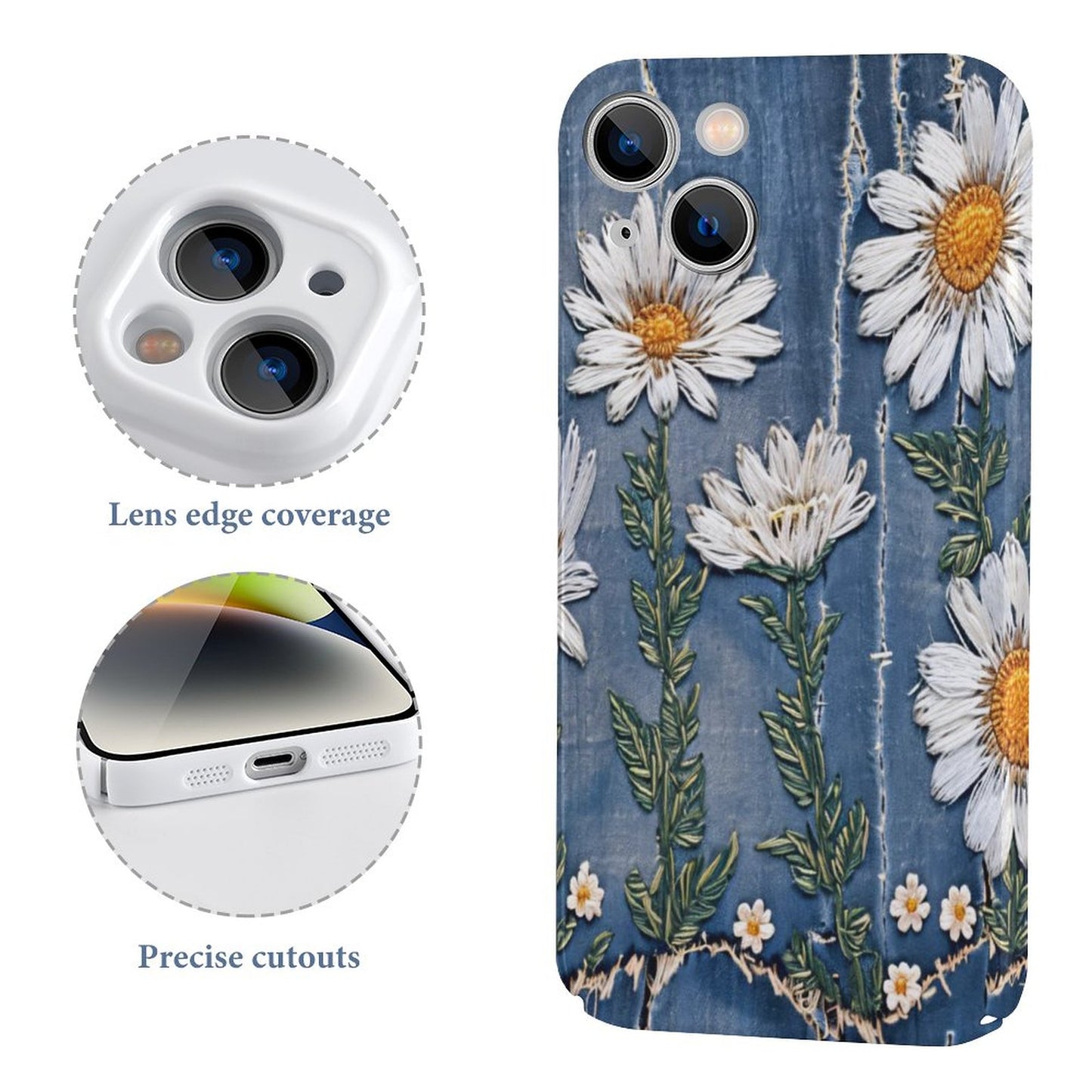 Denim and Daisies Apple Case for iPhone 14 Series