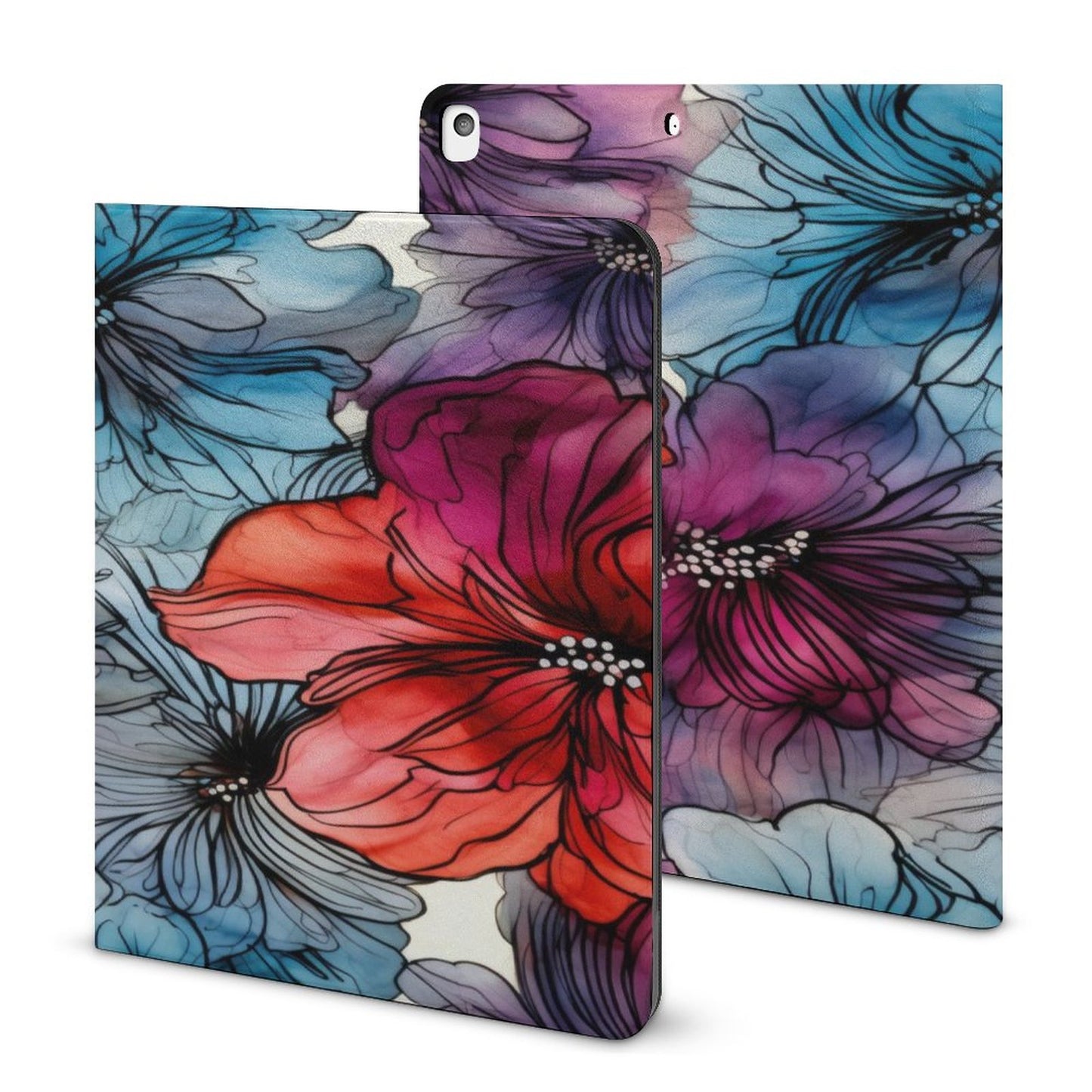 Alcohol Ink Blue Floral Book-Style
iPad Protector with Apple Pen Slot
