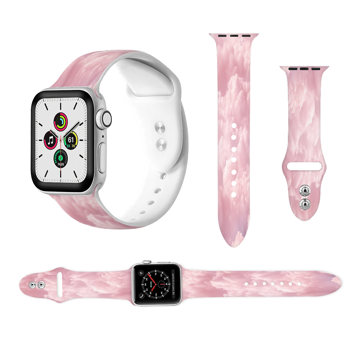 Pink Cloud Double Buckle Strap