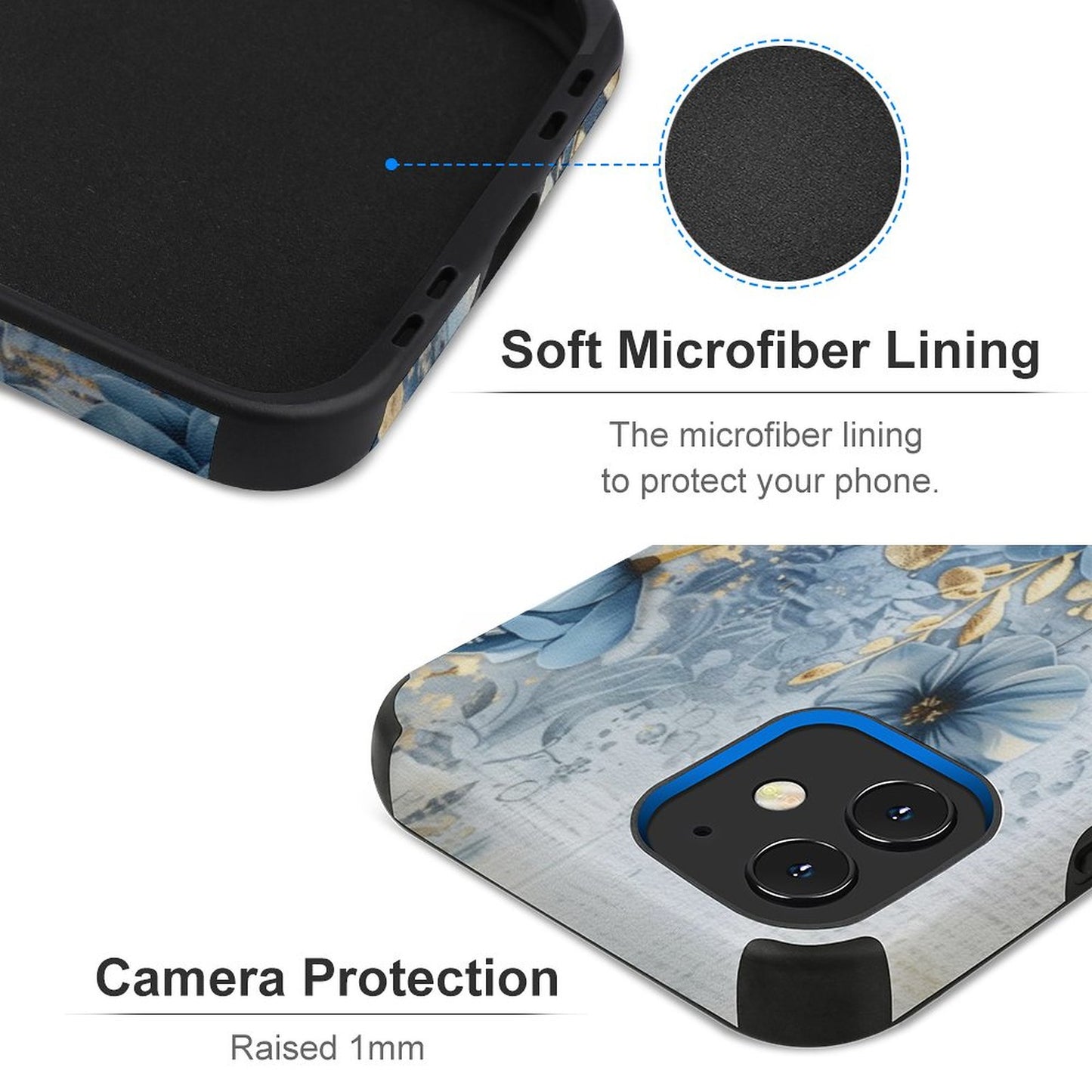 Microfiber Custom Phone Cases for iPhone 12