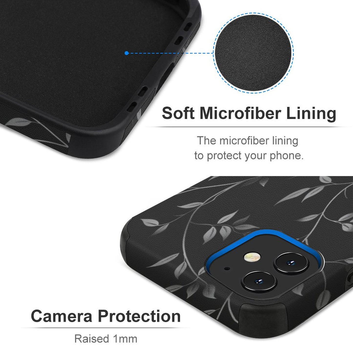 Microfiber Custom Phone Cases for iPhone 12