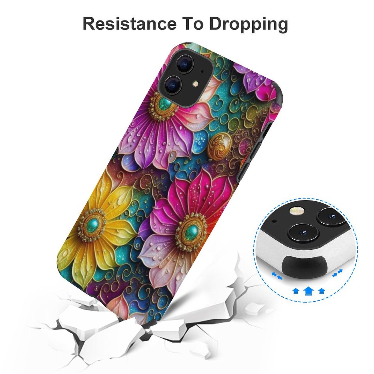 Flower Microfiber iPhone Case for iPhone 11 Series