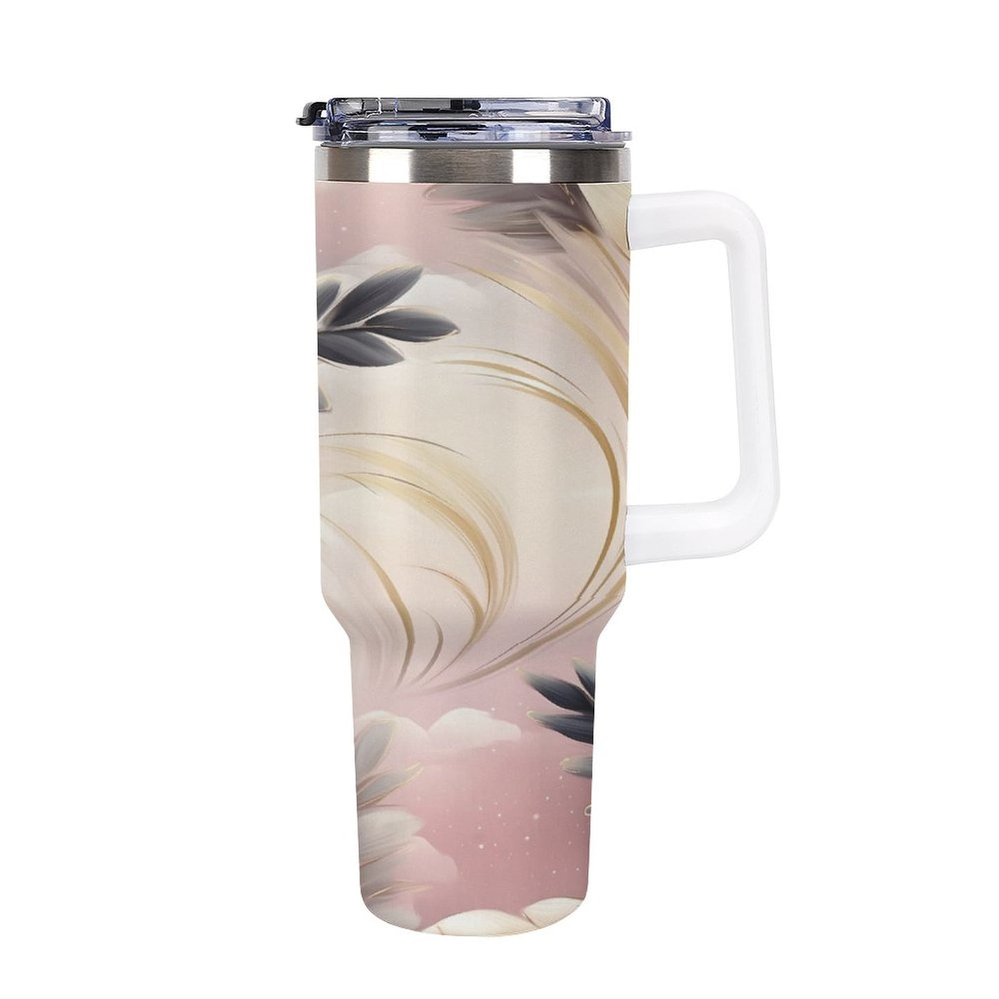 Dreamy Clouds 40oz Insulated Tumbler with Handle and Straw