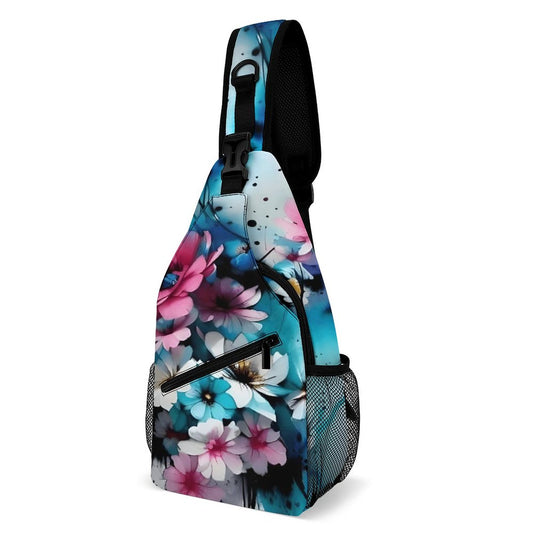 Blue and Pink Floral Sling Bags