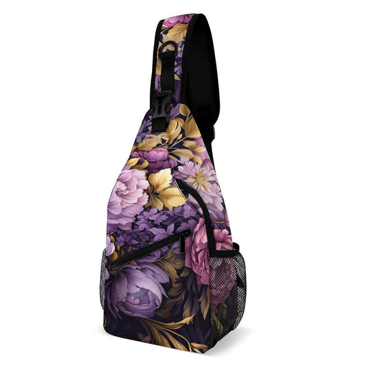 Purple Flowers Sling Bag