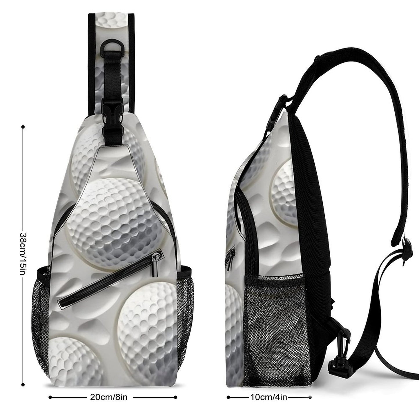 3D Golf Balls Unique Sling Bags