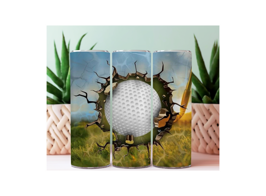 3D Golf Ball 20 oz Tumbler