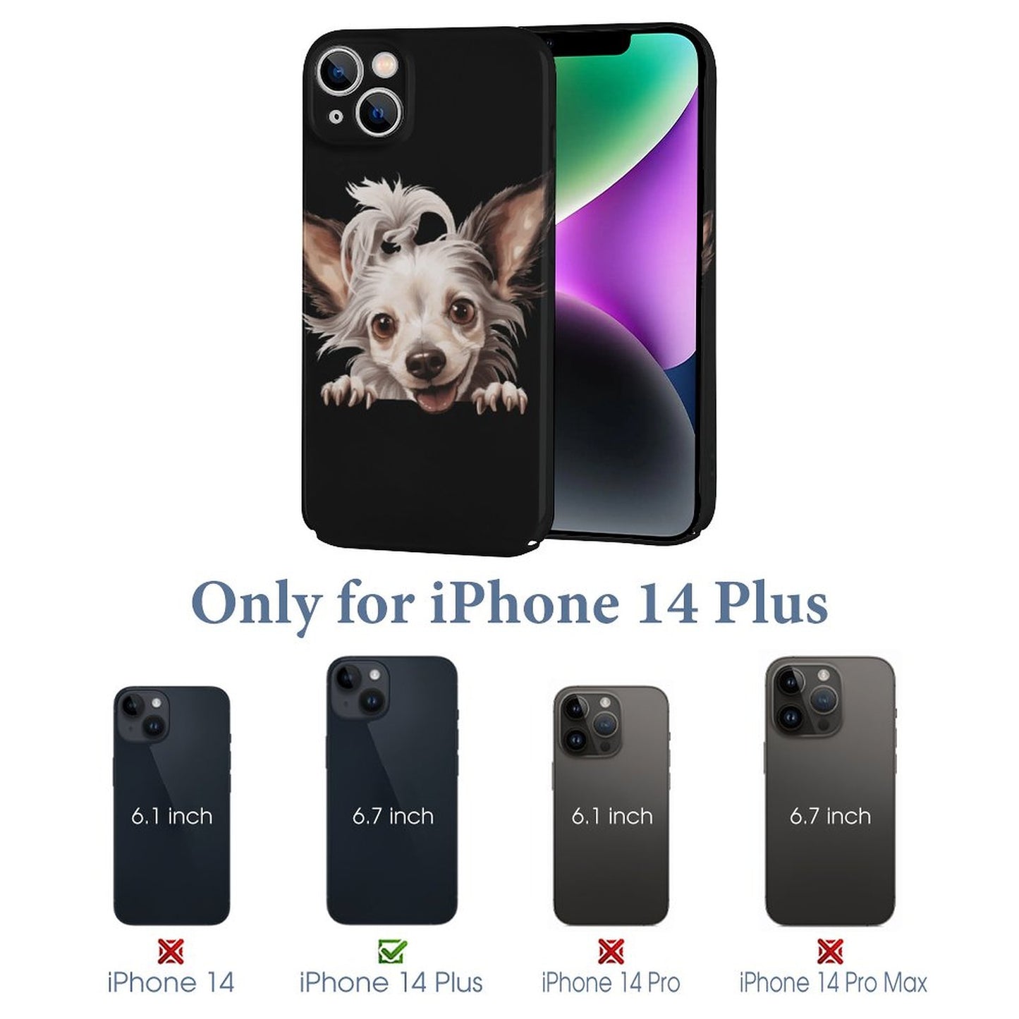 Chinese Crested Apple Case for iPhone 14 Series