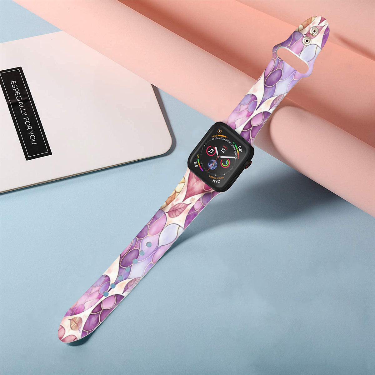 Hearts and Leaves Apple Double Buckle Strap
