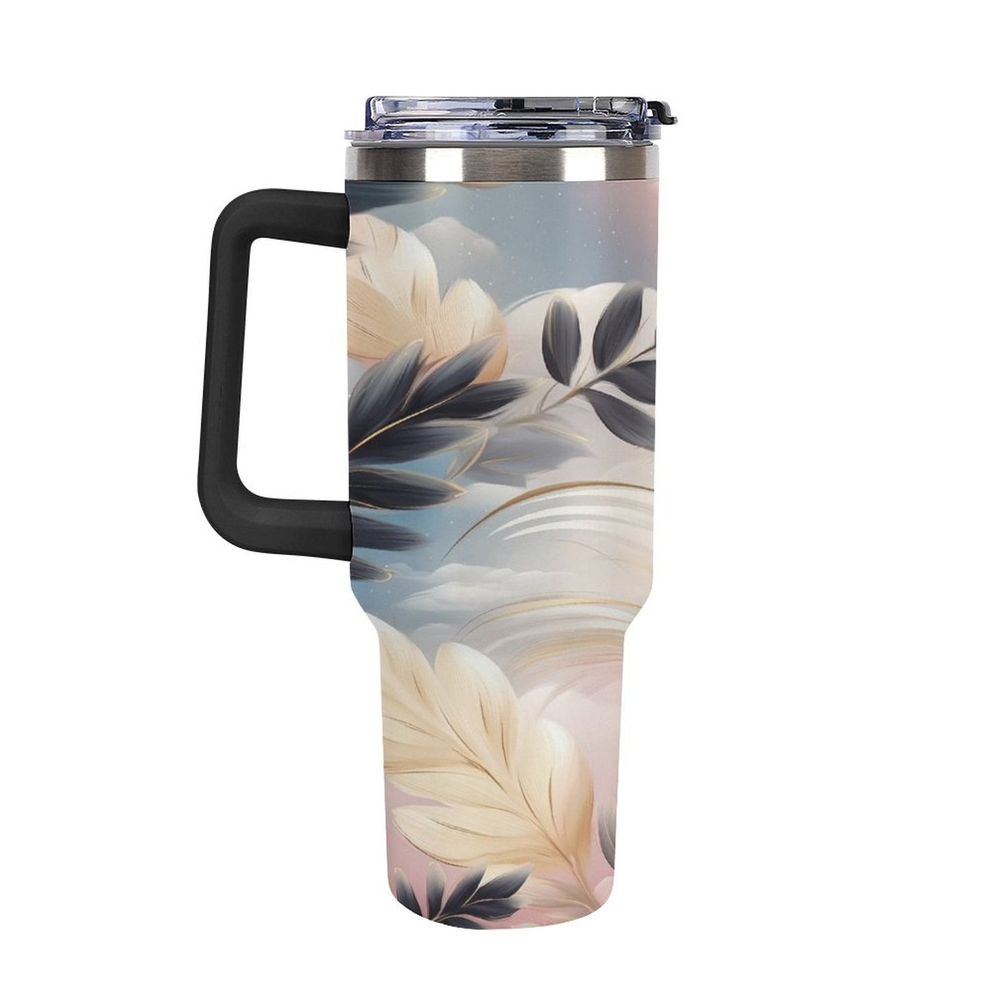 Dreamy Clouds 40oz Insulated Tumbler with Handle and Straw