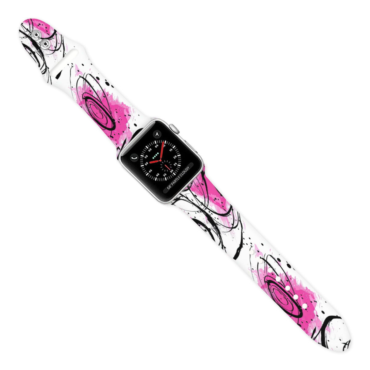 Inky Petals Double Buckle Strap