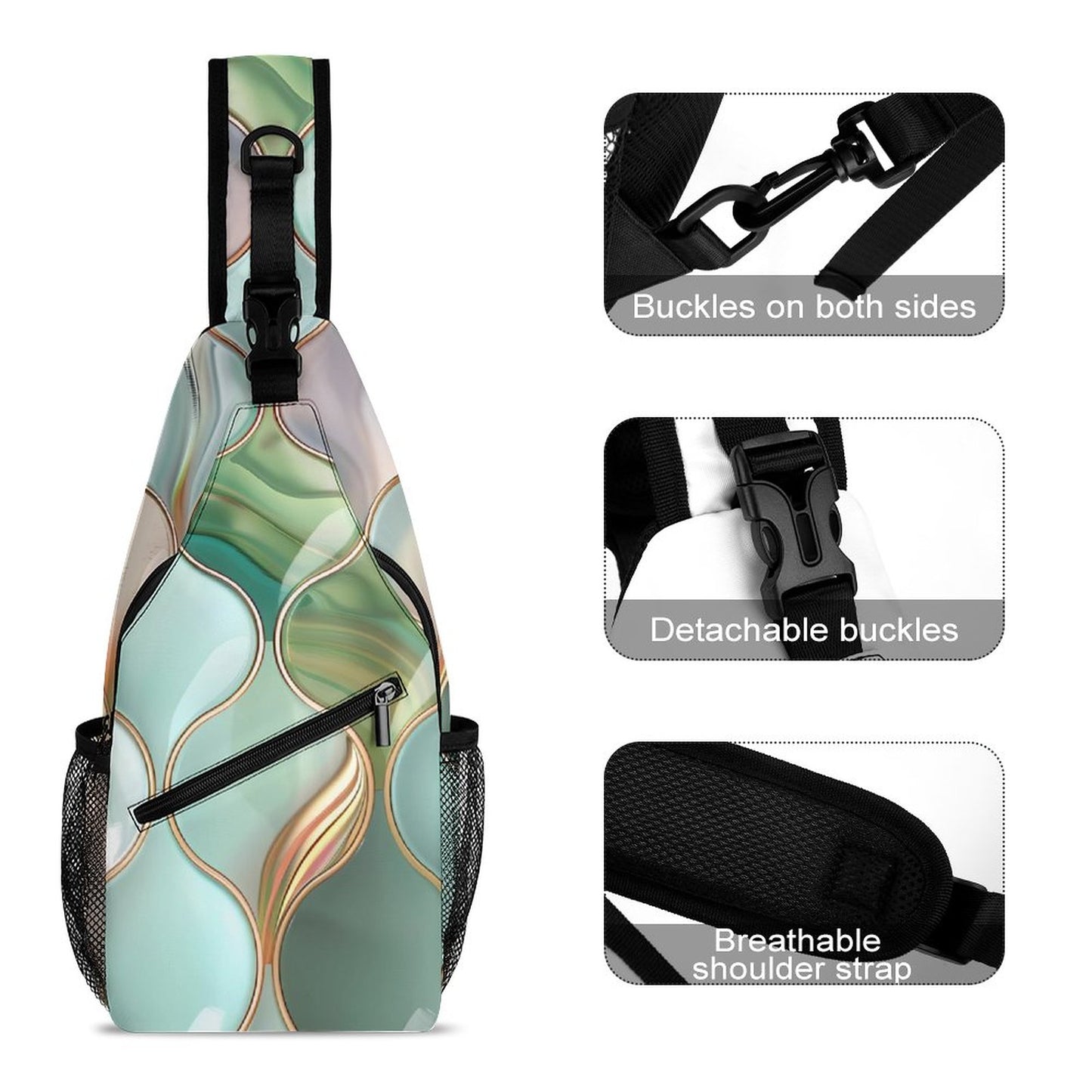 Shades of Green Unique Sling Bag