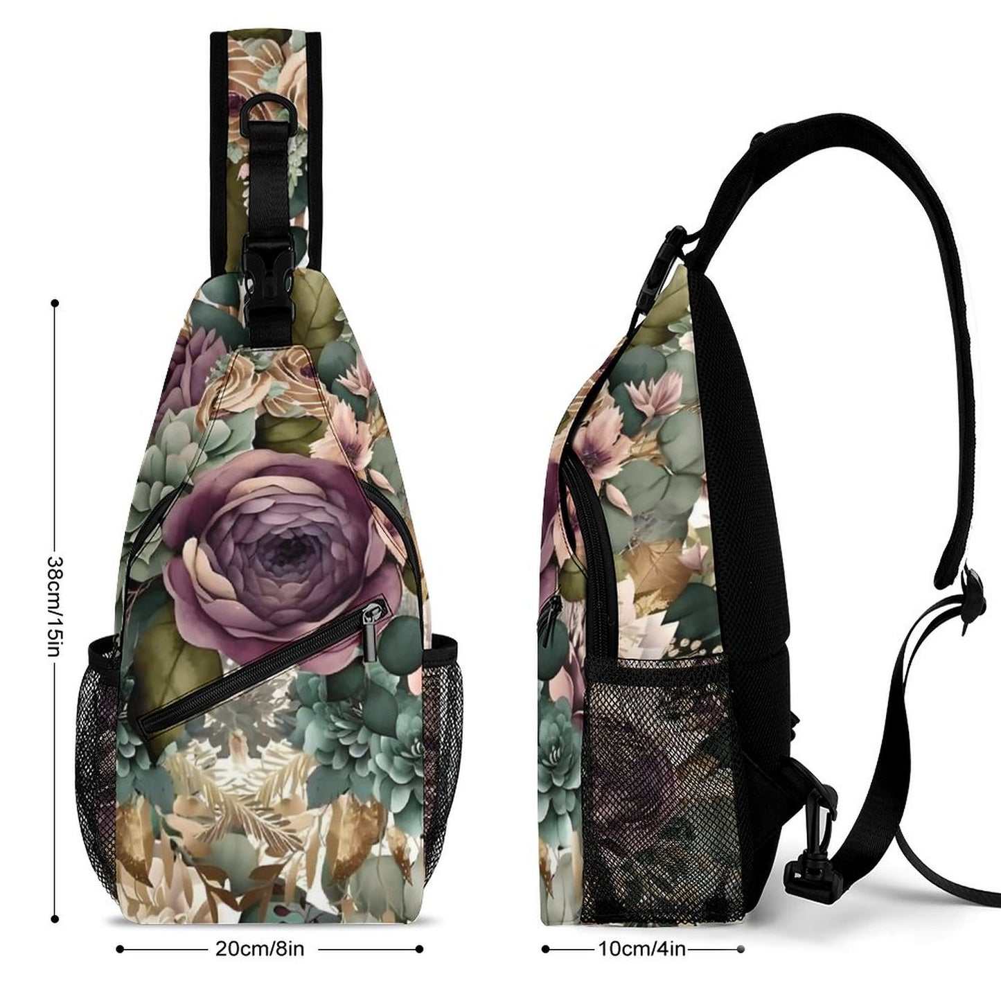 Succulent Flower Unique Sling Bags