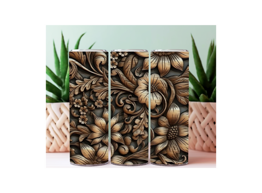 Tooled Leather Look 20oz Tumblers