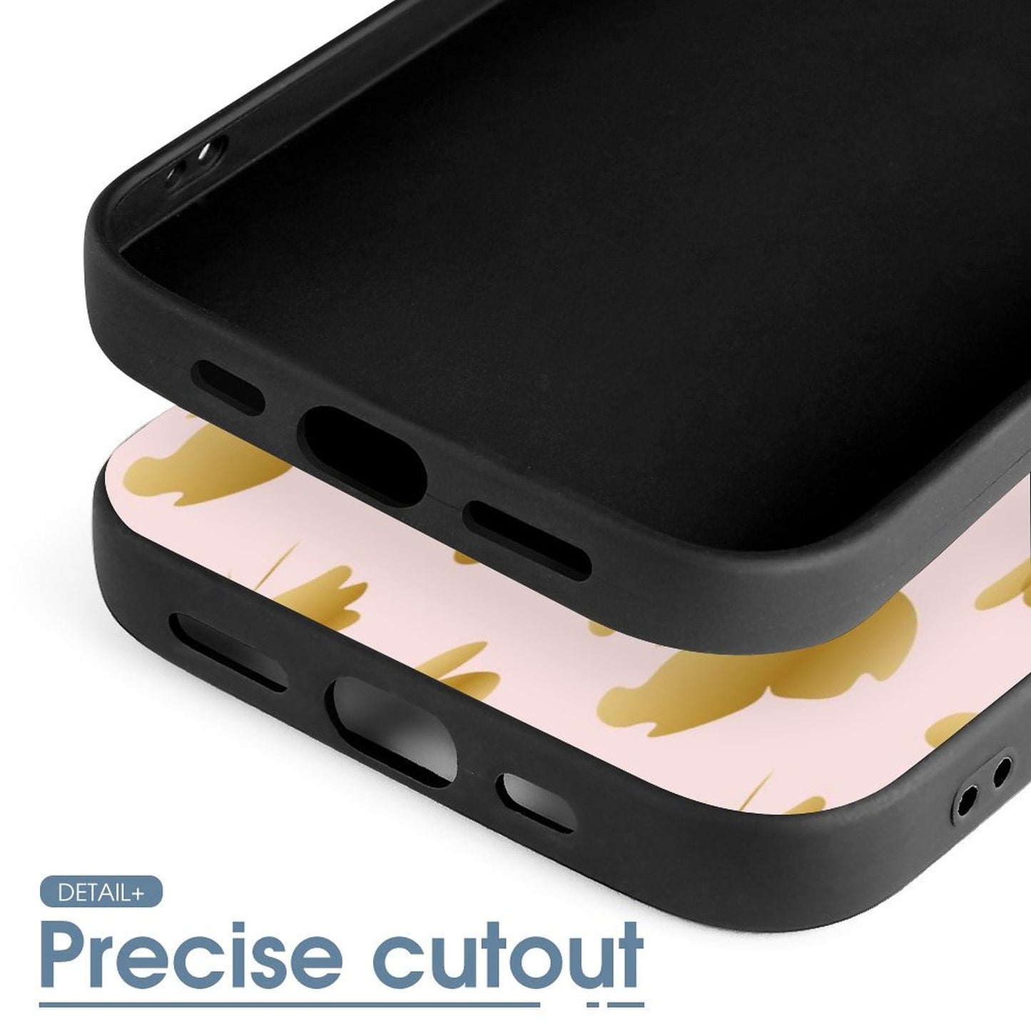 Pink with Gold Butterflies Apple iPhone Case for iPhone 15 Series