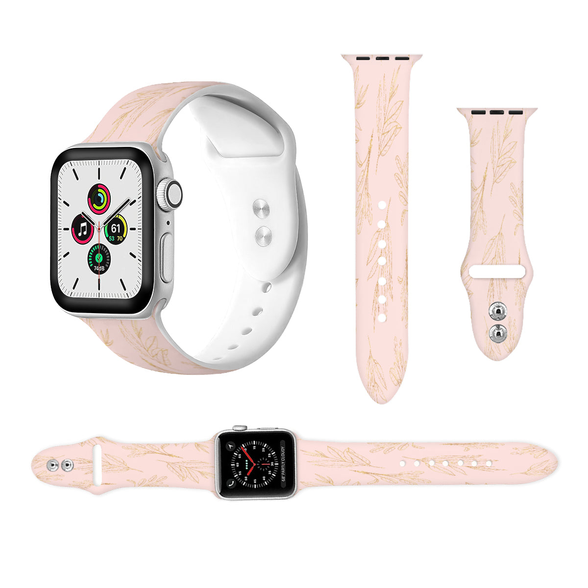 Gold Botanical iWatch Band