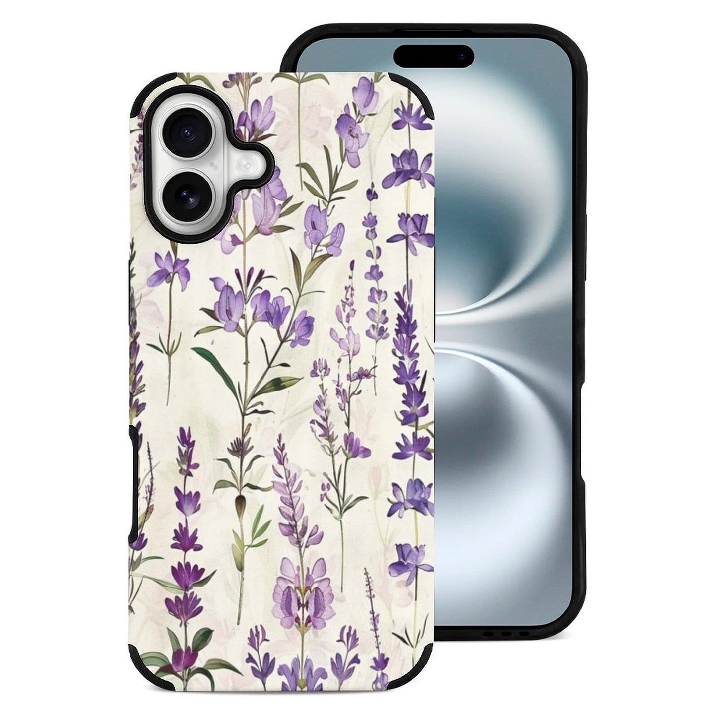 Lavender Flowers Microfiber iPhone Case for iPhone 16 Series
