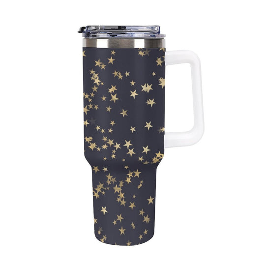 Stary Night 40oz Insulated Tumbler with Handle and Straw