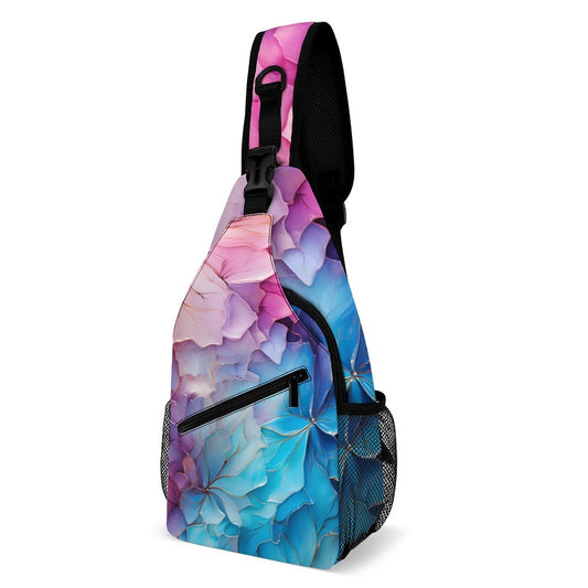 Blue and Pink Petals Unique Sling Bags