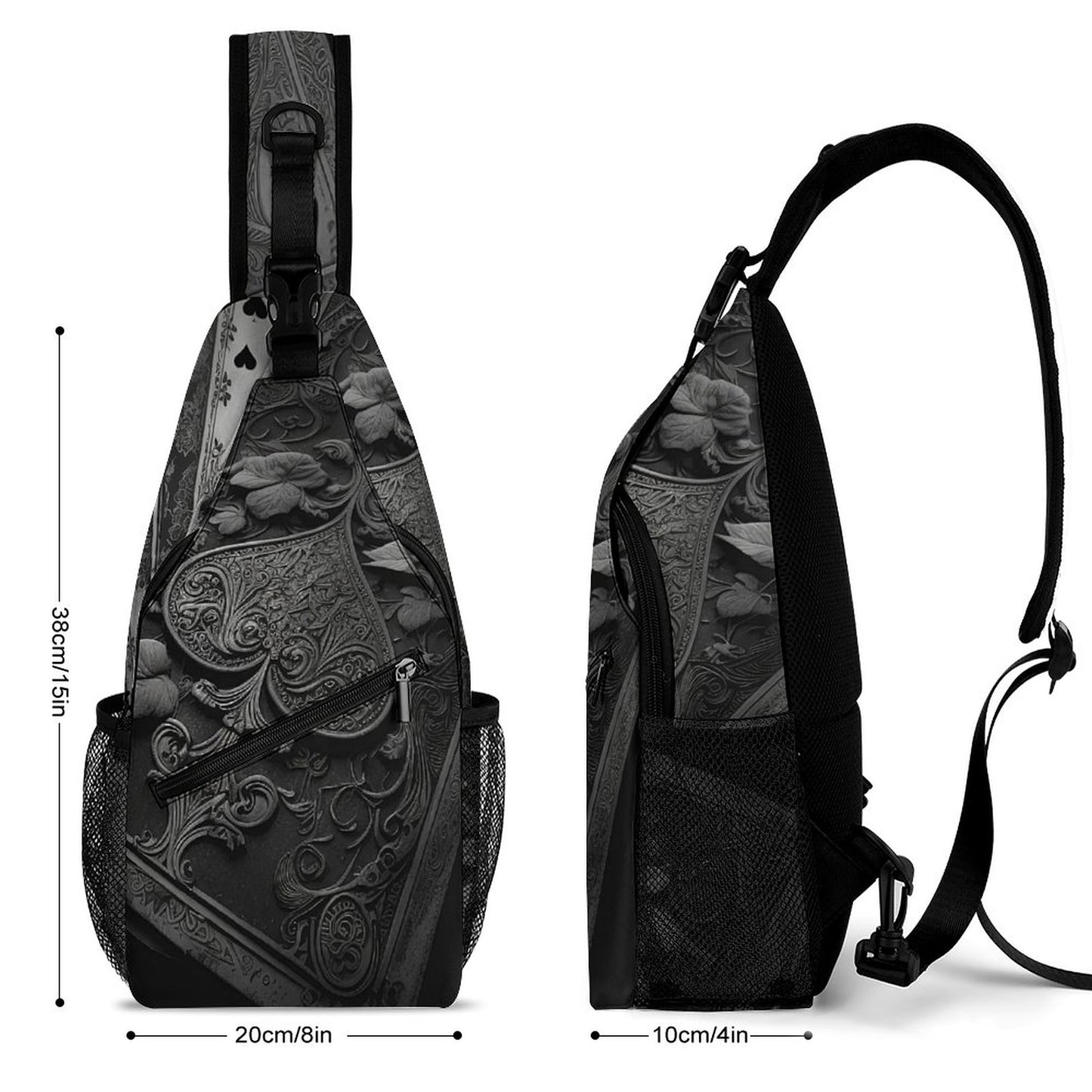 Black Ace Card Unique Sling Bags