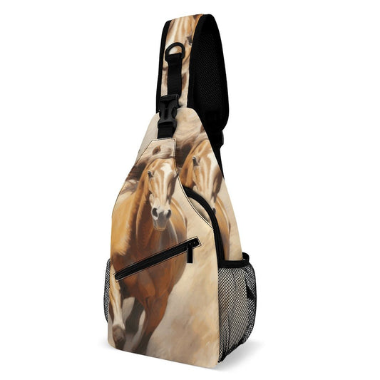 Running Horses Unique Sling Bag