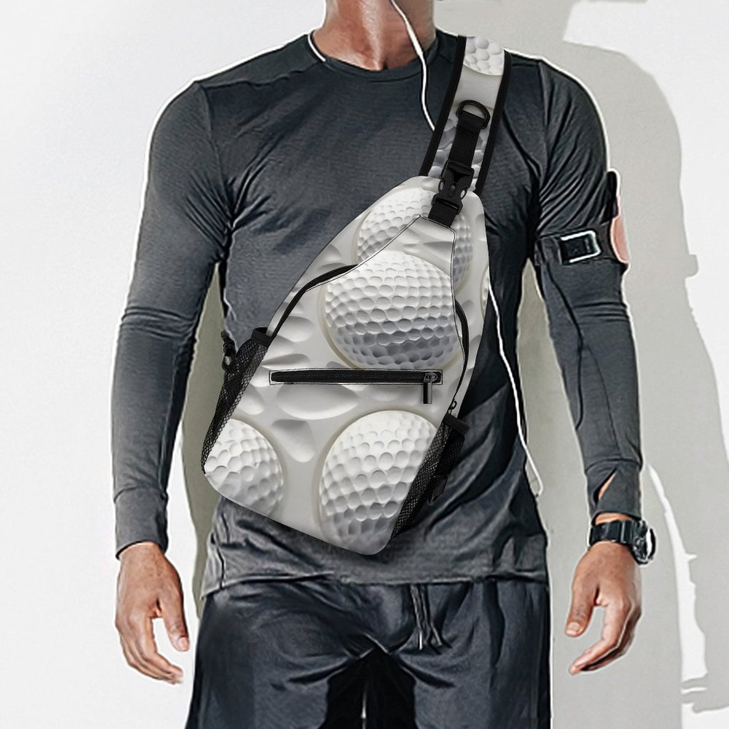 3D Golf Balls Unique Sling Bags