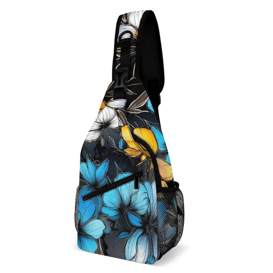 Blue Flowers Unique Sling Bags