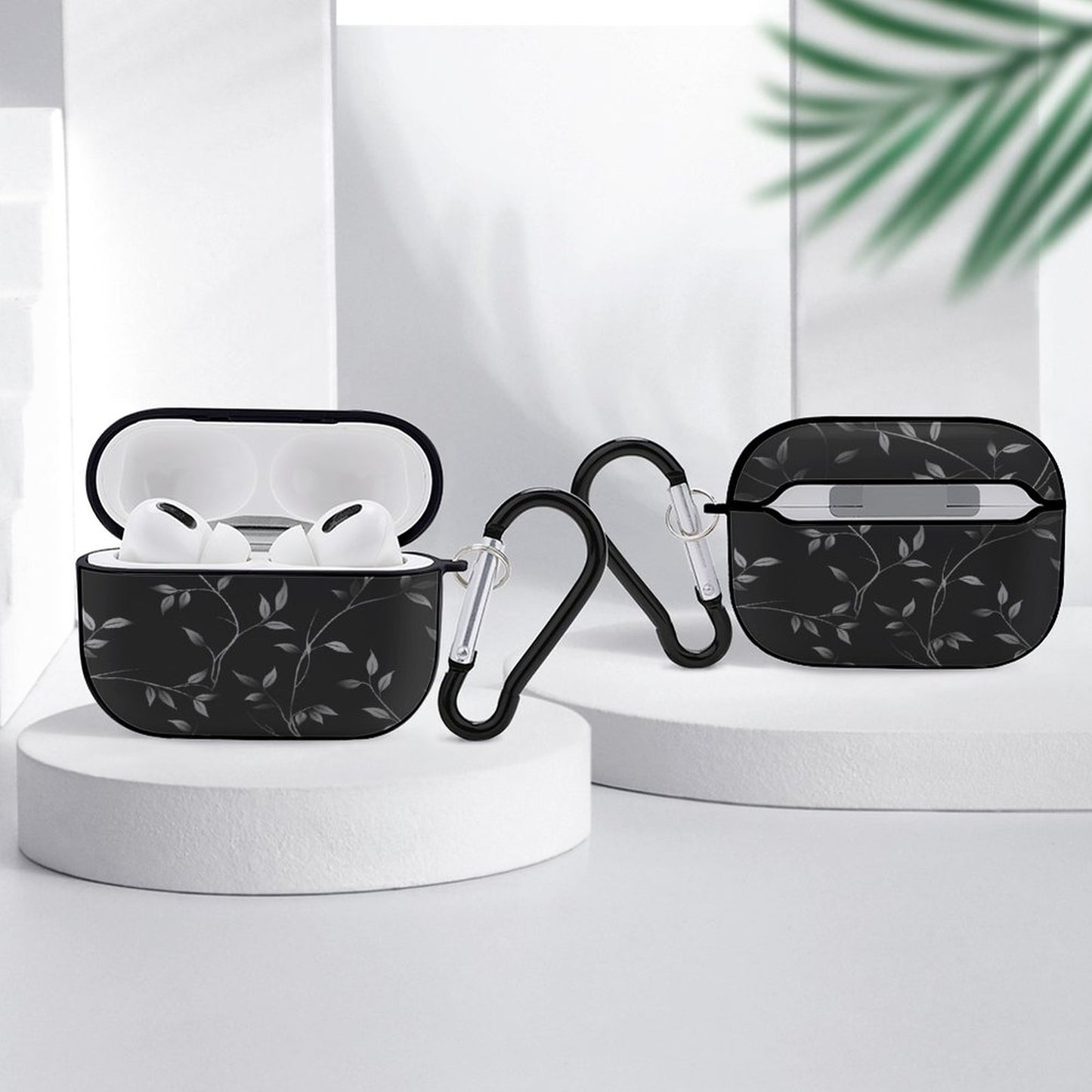 Black and Silver Vines AirPods Pro Protective Case