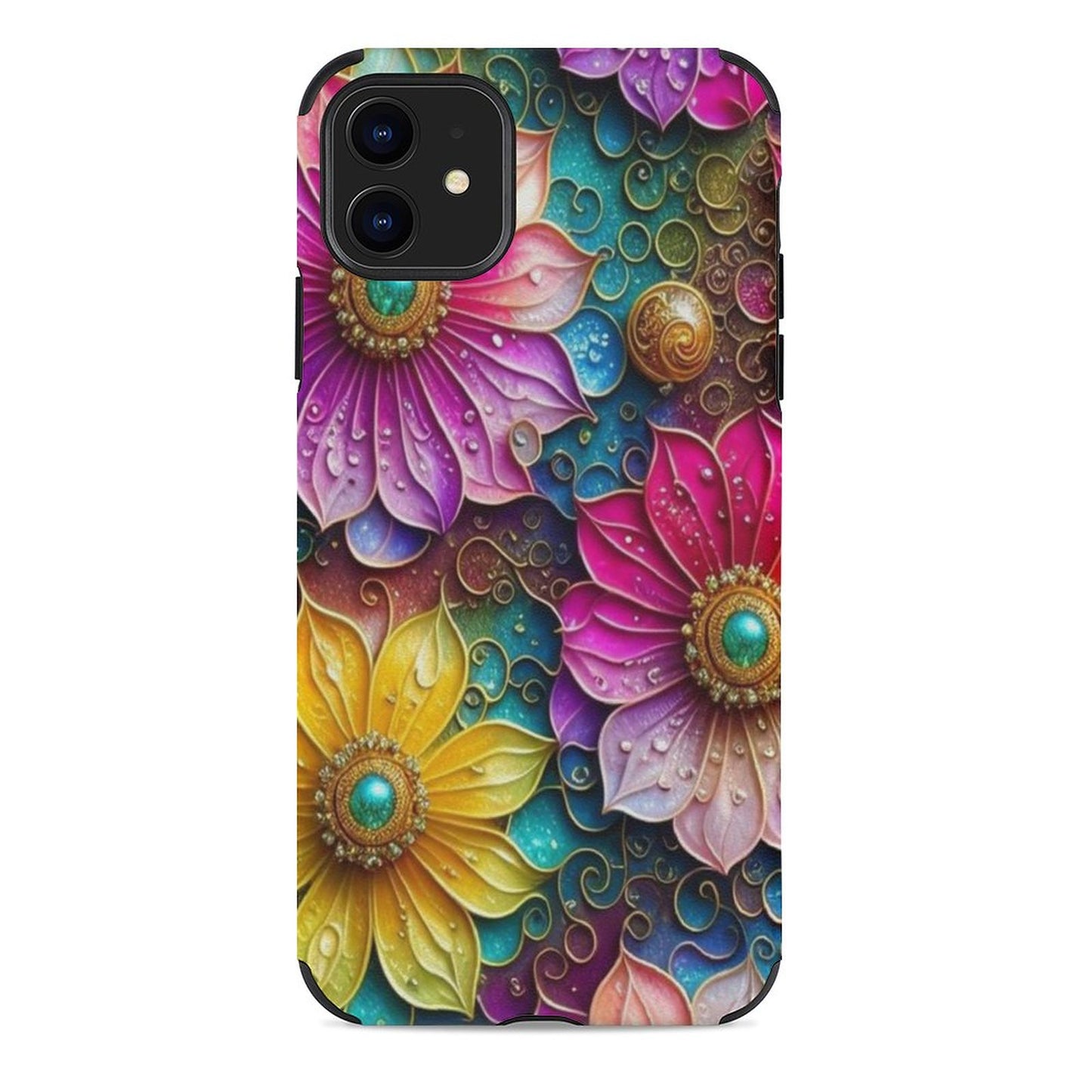 Flower Microfiber iPhone Case for iPhone 11 Series