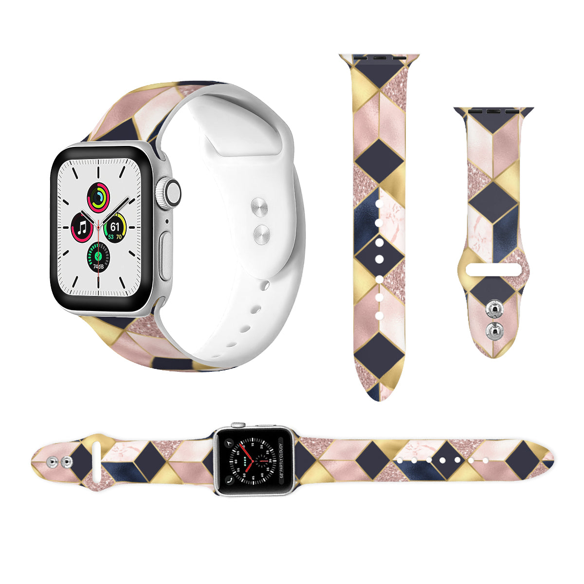 Delicate Blush Double Buckle Strap